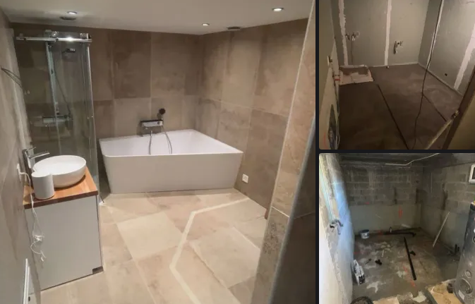 Transformation complète d'une salle de bain